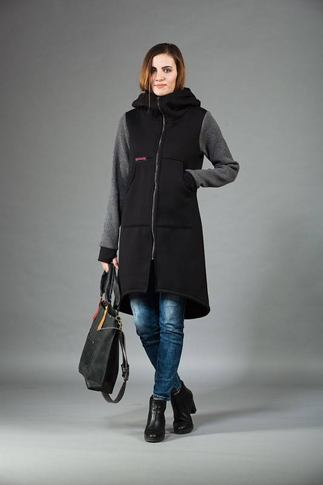 Płaszcz damski, bluza długa , bluza na zamek