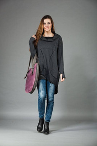 Bluza damska, tunika damska sukienka z dzianiny 