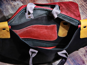 Torebka skórzana, duża aktówka skórzana