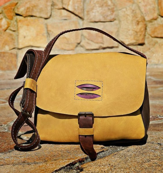 Torebka skórzana ręcznie robiona