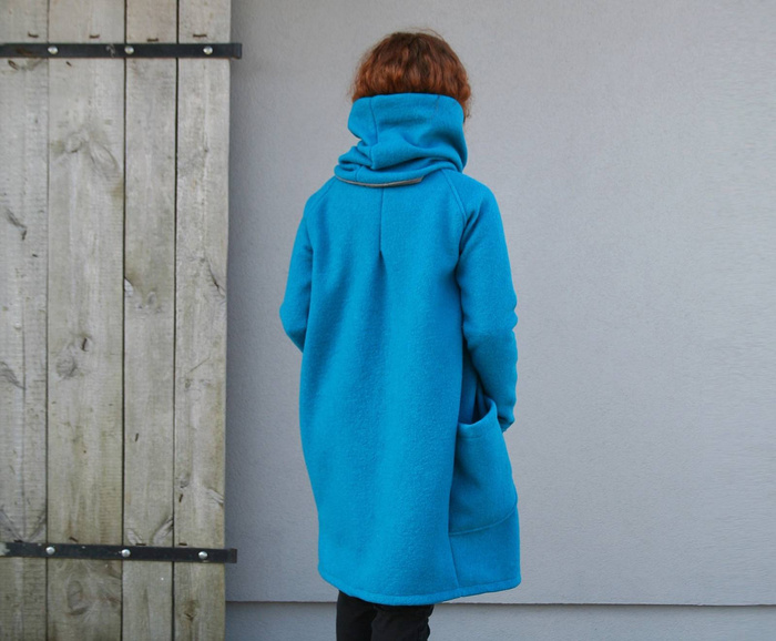 Wełniane wdzianko, płaszcz wełniany