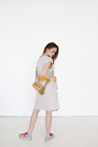 Torebka skórzana z wypalaną mandalą