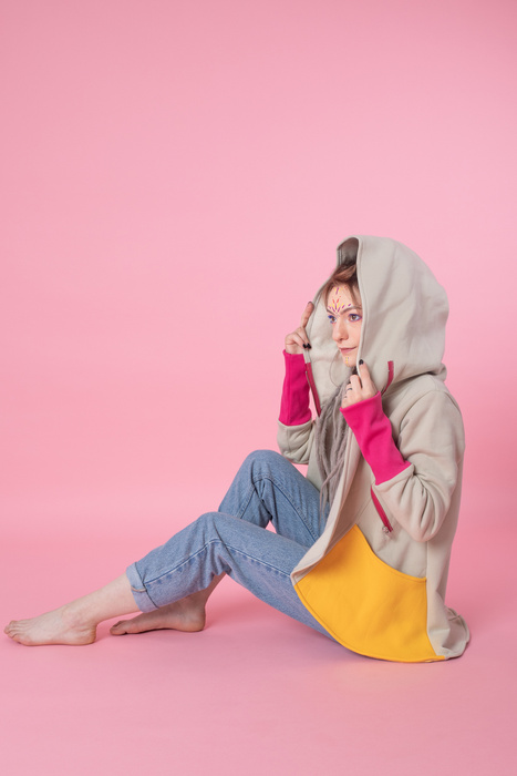 Gray Women Sweatshirt, Sweatshirt Cardigan, Wrap Cardigan, Plus Size Clothing, Zipped Sweatshirt,Asymmetrical Cardigan,Minimalist Sweatshirt