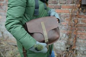 Torba skórzana plus organizer, listonoszka