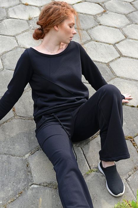 Bluza damska przez głowę, dresówka joga