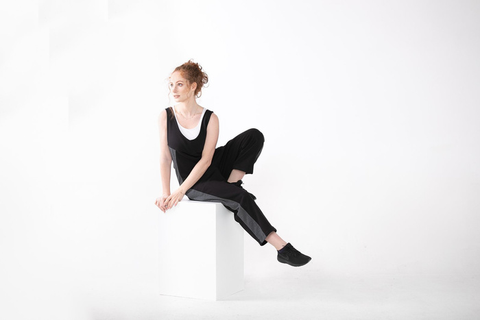 Spodnie damskie,ogrodniczki czarne, dzianinowe spodnie, szwedy bawełniane