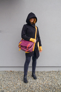 Bluza z kapturem, Asymetryczna bluza, Odzież Plus Size, Bluza z zamkiem Handmade, Polski producent