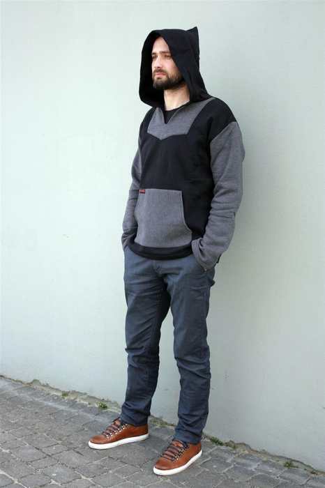 Bluza męska kangurek, męska bluza z kapturem, kolorowa męska bluza