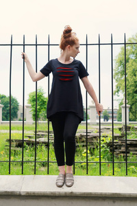 tunika  czarna asymetryczna, luźna, długa bluzka