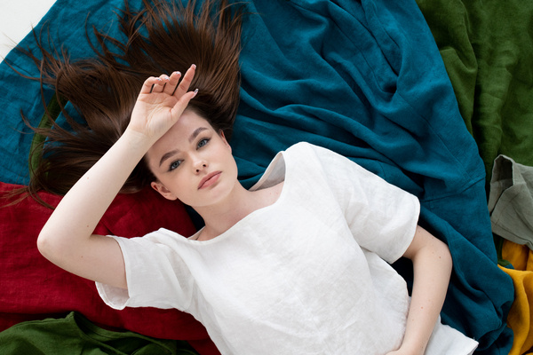 koszulka,  bluzka lnina  , tunika lniana , len polski,  odzież lniana, miękki, polska marka