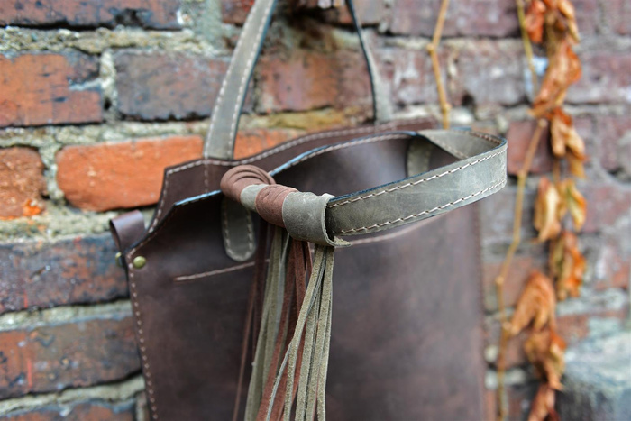 Torba skórzana plus organizer