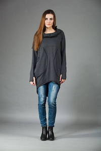 Bluza damska, tunika damska sukienka z dzianiny 