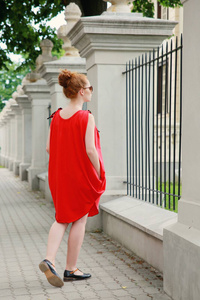 Sukienka, asymetryczna, luźna sukienka bawełniana