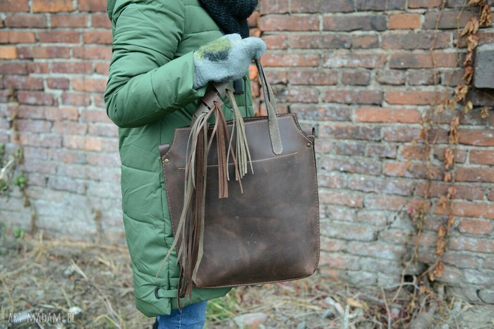 Torba skórzana plus organizer