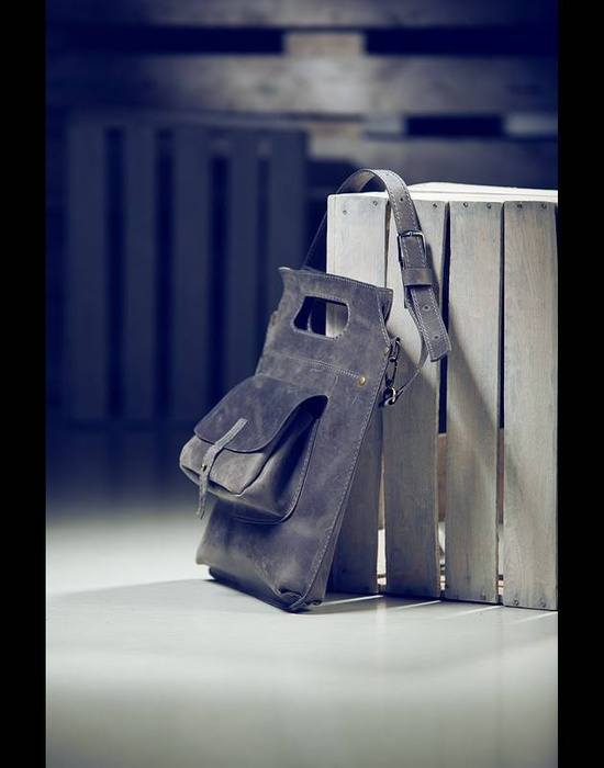 Torebka skórzana ręcznie robiona, torebka damska crossbody, torebka na ramię , szara torba