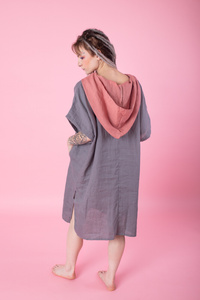 sukienka z lnu, 100% len, sukienka letnia, tunika plażowa , polski produkt