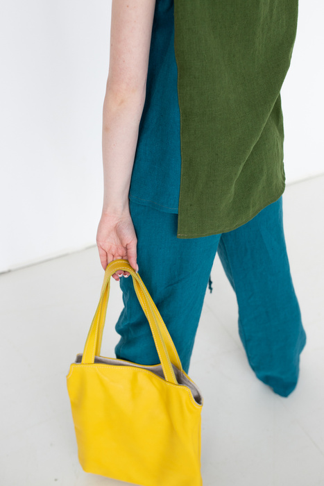 Polski projektant, Tunika koszulka lniana polski len, produkt polski, handmade