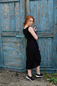 Długa Sukienka na ramiączkach, czarna sukienka gotycka , sukienka midi 