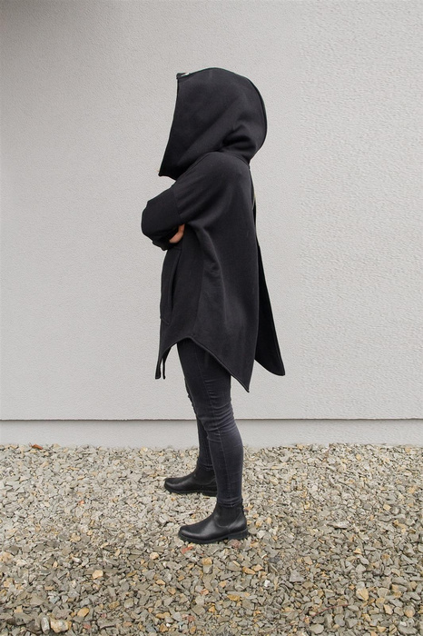Bluza Kangur damska , bluza czarna , bluza awangarda