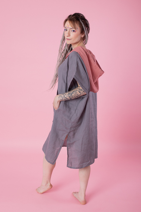 sukienka z lnu, 100% len, sukienka letnia, tunika plażowa , polski produkt