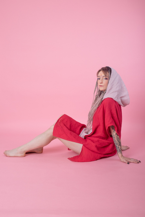 sukienka z lnu, 100% len, sukienka letnia, tunika plażowa , polski produkt