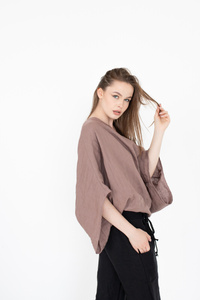 tunika lniana ,lniana narzutka od polskiego projektanta,  100% leny, polska marka, oversize tunic