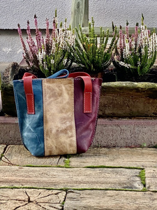 kuferek skórzany kolorowy