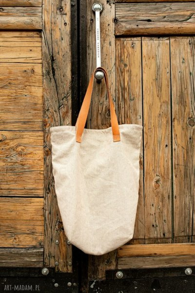 torba lniana duża hipi boho torba na zakupy zlnu, polska torba lniana, poski projektant, worek lniany