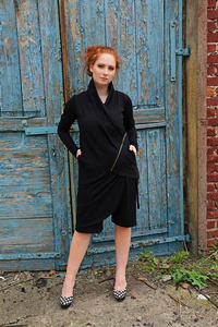 Marynarka czarna, czarna bluza na zamek, elegancki żakiet 