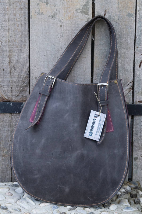 Torba skórzana, worek skórzany, kolorowa torebka damska, duża torba