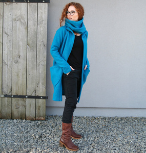 Wełniane wdzianko, płaszcz wełniany 