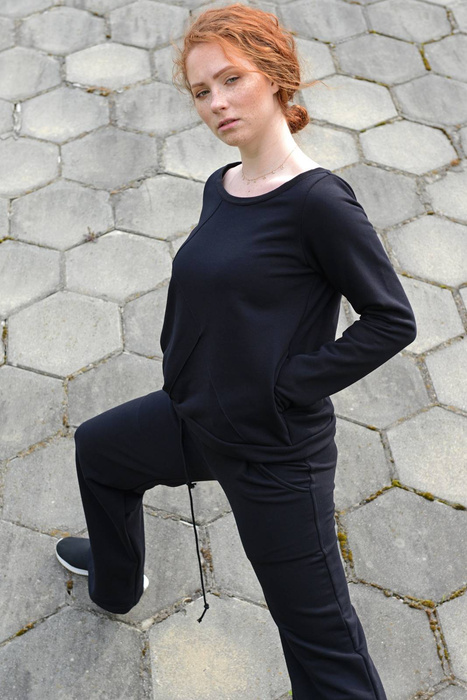 Bluza damska przez głowę, dresówka joga