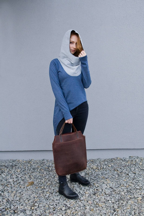 Torebka skórzana ręcznie robiona, crossbody torba , brązowa torebka damska