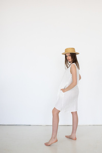 Sukienka lniana , len polski, manufaktura, sukienka z lnu , luźna jasna lniana sukienka polski projektant