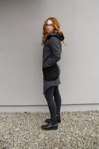 Bluza Ragini Long, Bluza na zamek, Duże kieszenie, Handmade