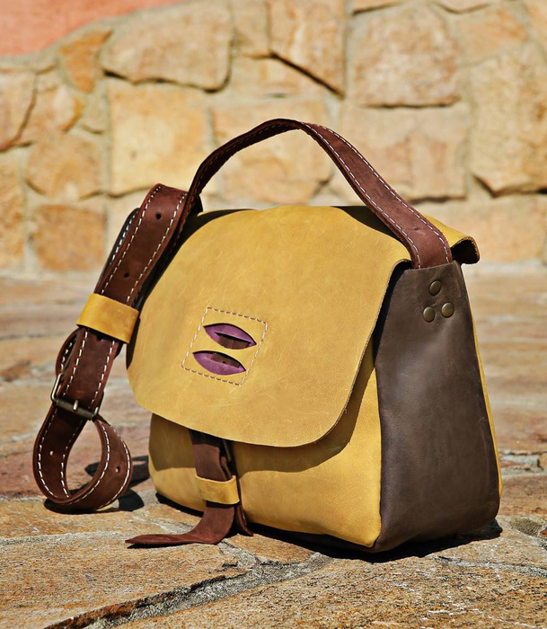 Torebka skórzana ręcznie robiona