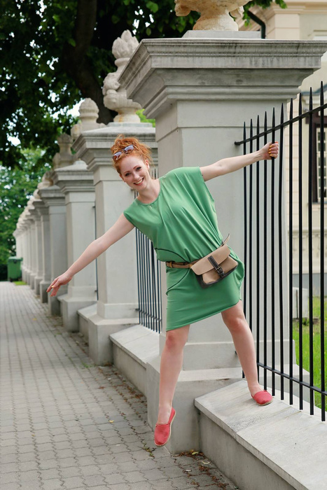 Sukienka asymetryczna , zielona sukienka asymetryczna