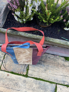 kuferek skórzany kolorowy