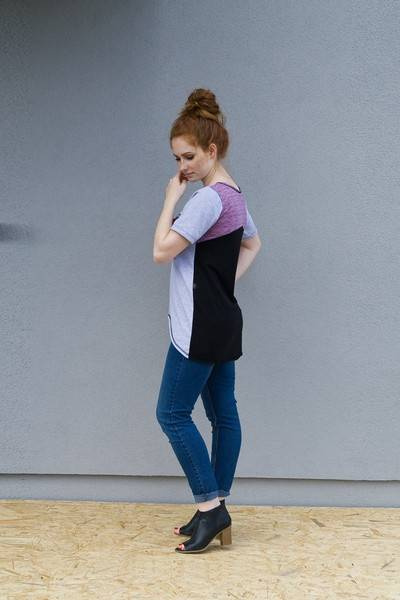 Tunika kolorowa bawełniana, koszulka , damska bluzka