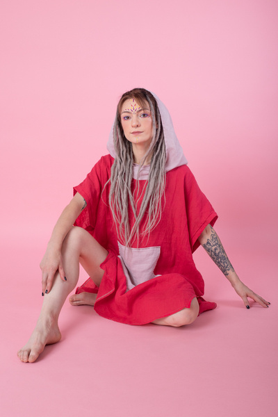 sukienka z lnu, 100% len, sukienka letnia, tunika plażowa , polski produkt