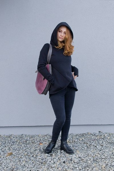 Torba skórzana, worek skórzany, kolorowa torebka damska, duża torba