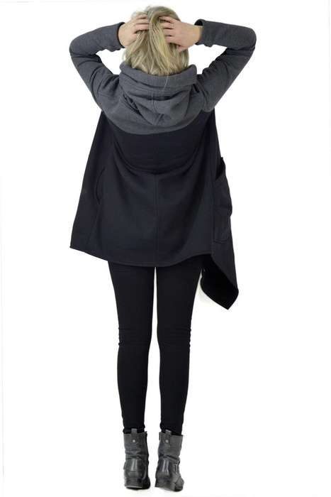 Bluza Ashmita, Wygodnia bluza bawełniana, asymetryczny płaszcz