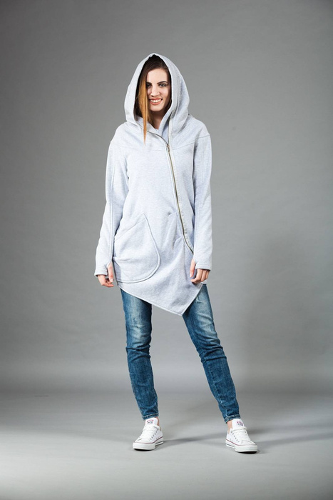 Bluza , płaszcz damski bawełniany asymetryczny