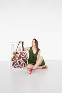 Torebka skórzana z wypalaną mandalą