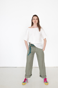 Spodnie lniane szerokie, szwedy lniane, polski len, wygodne i miękkie , szerokie spodnie lniane , polska marka